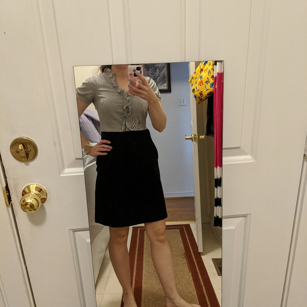 Limited Dress- Navy & White